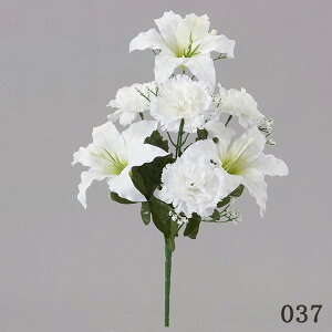 造花 仏花 とりよせ品 仏花ブッシュ・白(S) 造花仏花 お供え花 供花 墓花 盆花 お盆 お彼岸 お葬式 お悔やみ花 仏事 フューネラル フェイク仏花 暑さに強い 枯れない 花材