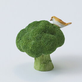 【P10倍 12/31まで！】 フェイクフード とりよせ品 ブロッコリー&バード インテリア小物 装飾 かわいい フェイクフード フェイクフルーツ 野菜 パーツ アレンジメント 花資材 材料 写真撮影 手作り