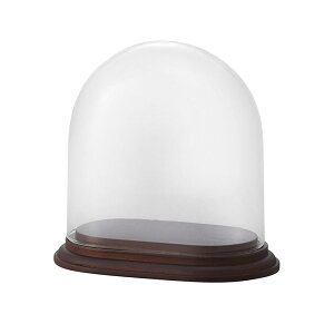 KX x[X Ƃ悹i Oval Glass Dome with Wood(I[oKXh[EBYEbh)* ԕr R|[g CeA Ԏ Ԋ x[X AW   y 