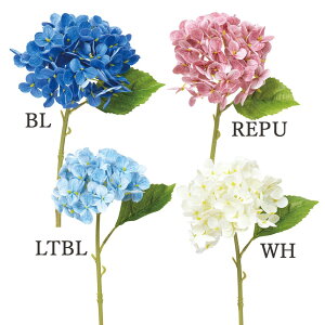 造花 とりよせ品 ナチュラルハイドランジア あじさい アジサイ 紫陽花 ハイドレンジア セイヨウアジサイ 西洋紫陽花 青 水色 ブルー ライトブルー 白 ホワイト 赤紫 ビバ工芸
