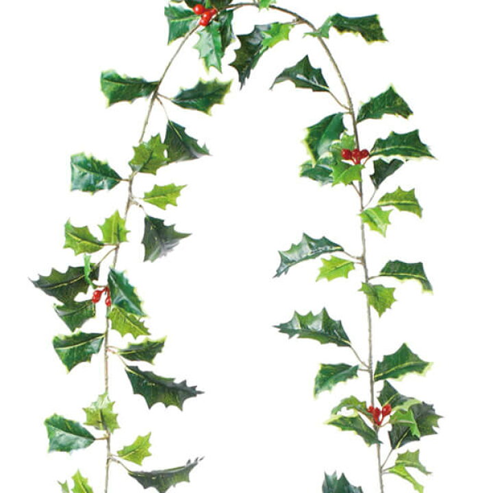 楽天市場 クリスマス 造花 ガーランド とりよせ品 Viva 特価 ホーリーガーランド ガーランド ホーリー ヒイラギ トゲトゲ 葉っぱ 造花 もみの木 オーナメント クリスマス クリスマスリース 雑貨 雪 造花ドライフラワー専門問屋花びし