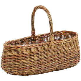 かご ベース とりよせ品 皮付柳横長手付バスケット L バスケット 花かご インテリア 花資材 花器 ベース アレンジ 安い 装飾 フラワーアレンジメント 土台 母の日 結婚式 赤