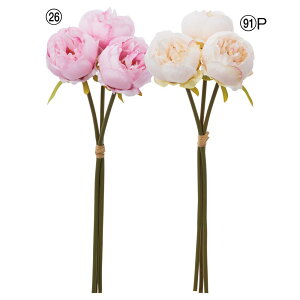 造花 とりよせ品 ピオニーバンチ(1束3本) 芍薬 シャクヤク ボタン 牡丹 ベージュ ピンク 髪飾り コサージュ パーツ 花材 材料 インテリア 花資材 アスカ ASCA アスカ商会