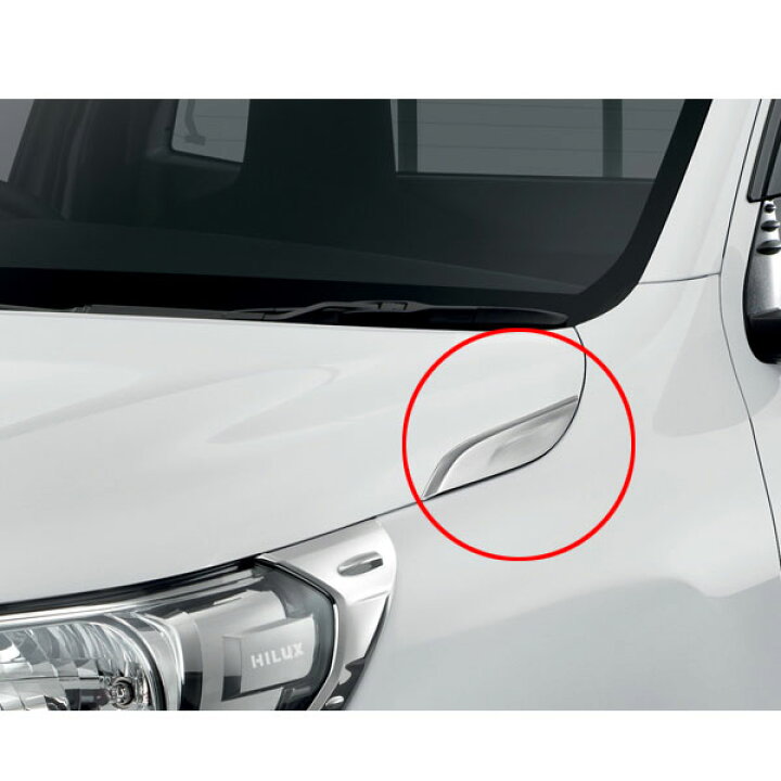 楽天市場】送料込み 新型ハイラックス フード ガーニッシュ(クローム  