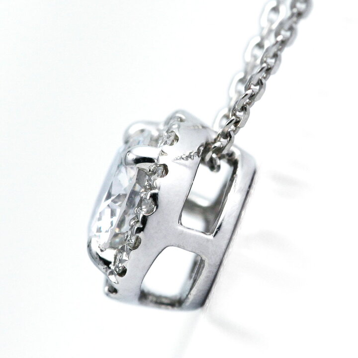 楽天市場】プラチナダイヤモンドヘイローネックレス 0.41ct-DカラーFL 
