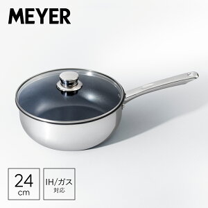 �}�C���[(Meyer) �}�L�V�� SS �W�t �f�B�[�v�p�� 24cm IH �K�X�� �ł����ɂ��� PFOA�t���[ �K���X�W�Z�b�g �[�^�t���C�p�� MXS-CP24F