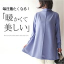 マイクロスムース起毛ストレッチチュニックカットソー 50代 ミセス ファッション 40代 60代 70代 秋冬 ハイネック 上品 きれいめ センターシーム ボトルネック おしゃれ 普段着 お出かけ着 モード エレガント 女性 レディース 母の日