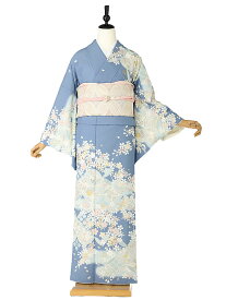 japan style 訪問着 レンタル ジャパンスタイル 結婚式 結納 入学式 卒業式 入園式 卒園式 入学卒業 七五三 お宮参り 母 ママ 着物 上品 フルセット 753 送料無料 対応身長155cm 160cm 165cm 化繊 古典 青 6251【レンタル】