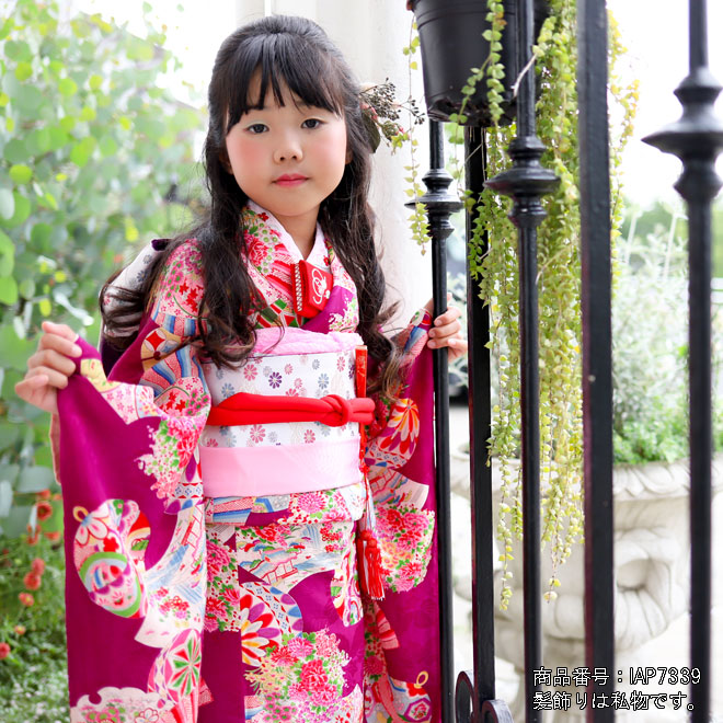 楽天市場】【7歳 女の子 正絹 袋帯】 アンティーク七五三 7歳 着物 