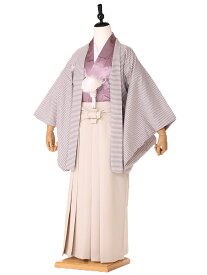 簡単着付け袴 かんたん【袴レンタル 小学生 卒業式】【男の子】子供用 ジュニア 化繊 羽織 着物 袴 145cm 150cm 155cm フルセット 6年生 ピンク FC1409【レンタル】