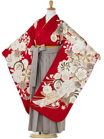 【卒園式 女袴】【卒業式】 着物レンタル 身長115cm 120cm 125cm 7歳 幼稚園 園児 往復送料無料 日本製 赤 beige hK7534【レンタル】