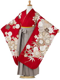 【卒園式 女袴】【卒業式】 着物レンタル 身長115cm 120cm 125cm 7歳 幼稚園 園児 往復送料無料 赤 モノトーン beige hK7620【レンタル】