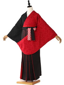 卒業式 袴 レンタル 女 フルセット 袴 レンタル 卒業式 大学生 女性 袴セット 袴下帯付き 往復送料無料 155cm (153cm-158cm) 赤×黒 9427【レンタル】