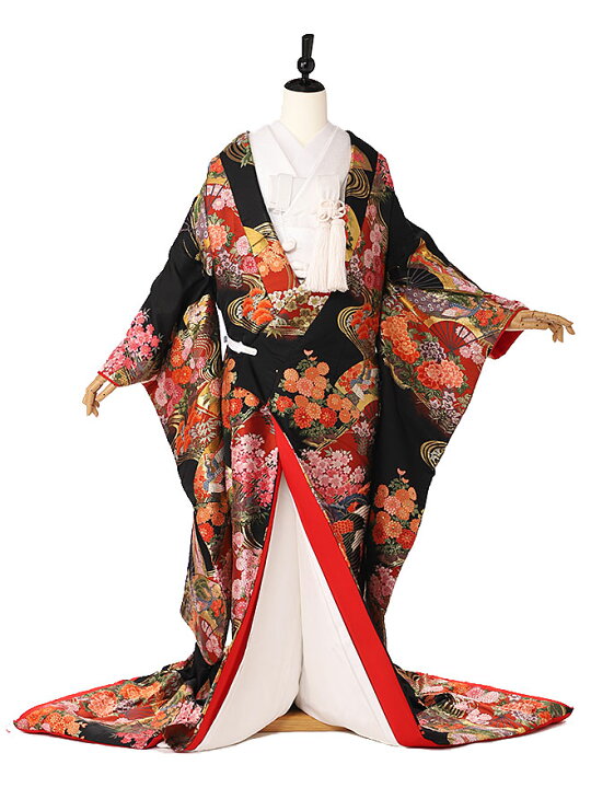 楽天市場 レンタル 色打掛レンタル 新婦 花嫁 神前式 和婚 Wedding ウェディング 結婚式 黒 金 お色直し 着物 花嫁 和装 婚礼 婚儀 黒 れんたる 女性 結婚式セット 往復送料無料 Uw3072 着物ネットレンタル