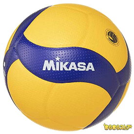 ミカサ(MIKASA) バレーボール 4号 日本バレーボール協会検定球 中学生・婦人用 イエロー/ブルー V400W 推奨内圧0.3(kgf/*)