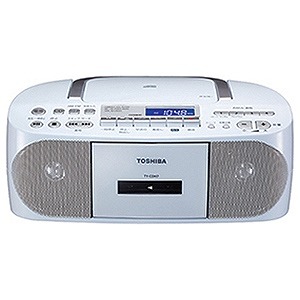 東芝 ワイドｆｍ対応 ｃｄラジカセ ラジオ ｃｄ カセットテープ ｔｙ ｃｄｈ７ ｗ ホワイト