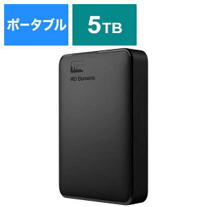WESTERN DIGITAL@OtHDD@USB|Aڑ@WD@Elements@Portable@m|[^u^@^5TBn@WDBU6Y0050BBK-JESE