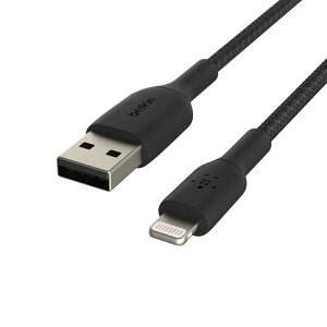 BELKIN�@BOOST��CHARGE�@USB�|A�@to�@���C�g�j���O�@���ϋv�҂ݍ��݃P�[�u���@�i1m�j�@CAA002bt1MBK [1m]