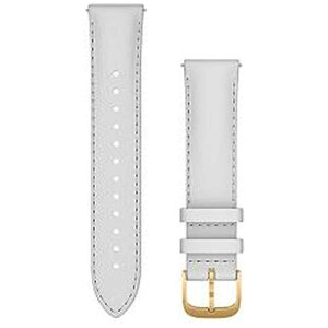 GARMIN@Quick@Release@oh@20mm@White@Italian@Leather@^@24K@Gold@PVD@010-12924-68