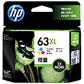 HP　純正　HP　63XL　インクカートリッジ　（カラー・増量）　F6U63AA