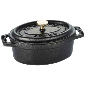 STAUB　《IH対応》ホーロー鍋　「ミニピコココットオーバル」（200ml）　　40500-111 ブラック