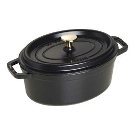 STAUB　《IH対応》ホーロー鍋　「ピコココットオーバル」（2．3L）　　40500-231 ブラック