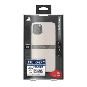 �p���[�T�|�[�g�@iPhone 12 mini 5.4�C���`�Ή��P�[�X Air jacket Clear �N���A�@PPBY-71