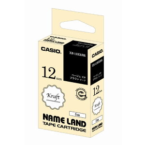 �J�V�I�@CASIO�@�l�[�������h�e�[�v �N���t�g�e�[�v (�u���E��/�x�[�W������/12mm��)�@XR-12KRBR