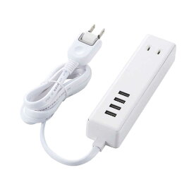エレコム　ELECOM　USBタップ　USBメス×4　AC×2　ケーブル1．5m　3．4A　MOT-U11-2415WH ホワイト