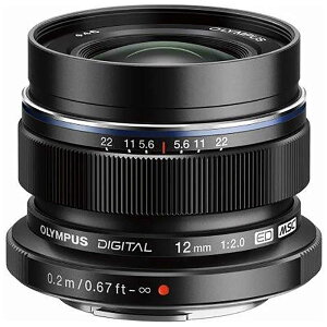 �I�����p�X�@OLYMPUS�@�J���������Y ED 12mm F2.0 M.ZUIKO DIGITAL�m �}�C�N���t�H�[�T�[�Y / �P�œ_�����Y �n �u���b�N�@M.ZUIKO DIGITAL ED 12mm F2.0