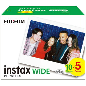 富士フイルム　FUJIFILM　インスタントカラーフィルム　instax　WIDE　5パック（10枚入×5）　INSTAXWIDEKR5