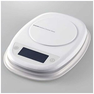 �G���R���@ELECOM�@�L�b�`���X�P�[�� �ő�2kg �ŏ�0.1g�\�� �z���C�g�@HCS-KS01WH