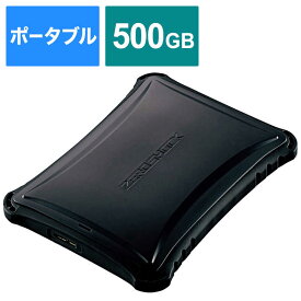 エレコム　ELECOM　外付ケSSD／ポータブル／USB3．2（Gen1）対応／ZEROSHOCK／500GB／ブラック　ESD-ZSA0500GBK