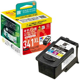 エコリカ　キャノン BC-341XL(カラー)対応 リサイクルインクカートリッジ　ECI-C341XLC-V