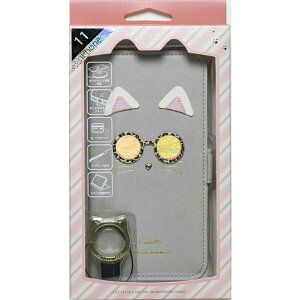 �i�`�������f�U�C���@iPhone�@11�@6�D1�C���`��p�蒠�^�P�[�X�@Lunette�@Gray�@iP19_61-LT02