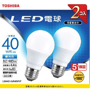 ���Ł@TOSHIBA�@LED�d���@�mE26�^�����F�n�@LDA4D-G/K40V1P