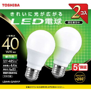 ���Ł@TOSHIBA�@LED�d���@�mE26�^�����F�n�@LDA4N-G/40V1P