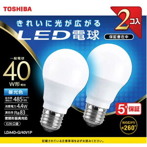 ���Ł@TOSHIBA�@LED�d���@�mE26�^�����F�n�@LDA4D-G/40V1P