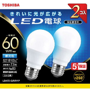 ���Ł@TOSHIBA�@LED�d���@�mE26�^�����F�n�@LDA7D-G/60V1P