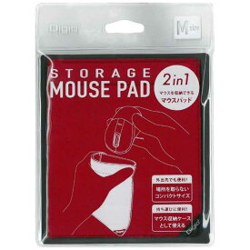 ナカバヤシ　マウスパッド［160x140x8．5mm］マウス収納可能　Mサイズ　レッド　MUP-920R
