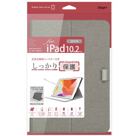 ナカバヤシ　iPad10．2inch（2019）用軽量ハードケースカバー　グレー　TBC-IP1907GY