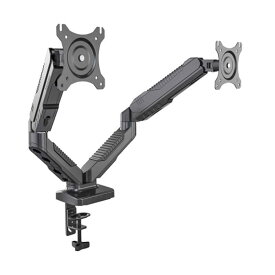 JAPANNEXT　デュアルモニターアームガス式液晶ディスプレイアーム　クランプ対応　15−32インチ対応　JN-GC24V