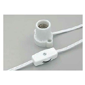 ELPA コード付ソケット(コンセント用・口金E17) KP‐M1715H‐W (ホワイト)