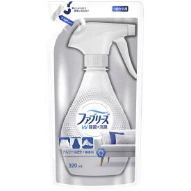 P＆G　ファブリーズ W除菌 無香料 アルコール成分入り 詰め替え用 (320ml)