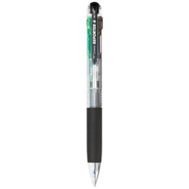 トンボ鉛筆　［油性ボールペン］リポーター4　4色ボールペン　透明　（ボール径：0．7mm）　BC-FRC20 インク色:黒・赤・青・緑