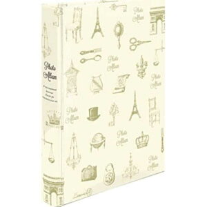 ナカバヤシ 背丸ブック式ポケットアルバム 「アンティークイラスト」 BPL‐240‐5‐W (ホワイト)