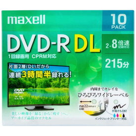 マクセル　録画用DVD−R　DL　片面2層式ホワイトディスク　2〜8倍速10枚パック　DRD215WPE10S