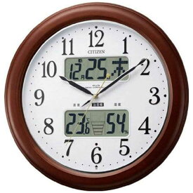 リズム時計　高精度温湿度計付電波掛時計「インフォームナビEX」　4FY620-006