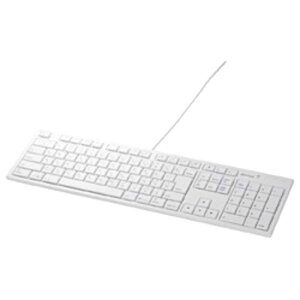 BUFFALO�@USB�ڑ��@�L���L�[�{�[�h�@Mac���f���@BSKBM01WH �z���C�g