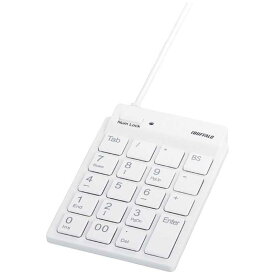 BUFFALO　USBスリムテンキーボード　Tabキー付き　BSTK11シリーズ　（ホワイト）　BSTK11WH